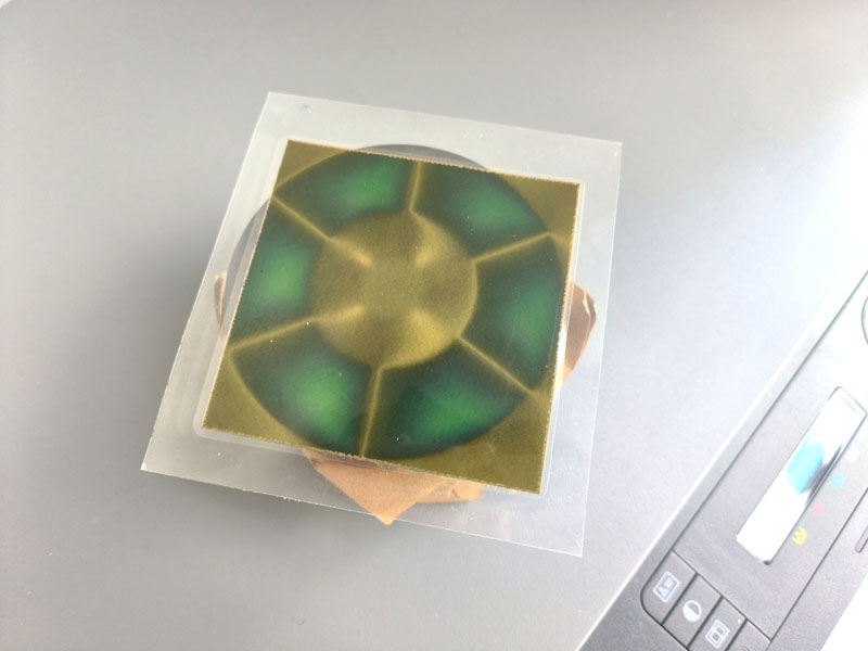 轴向6极多极陶瓷磁环80x40x11.6mm磁极分布示意图