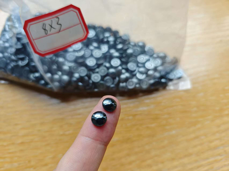 深黑色圆形抛光陶瓷铁氧体普磁 8mm x 3mm