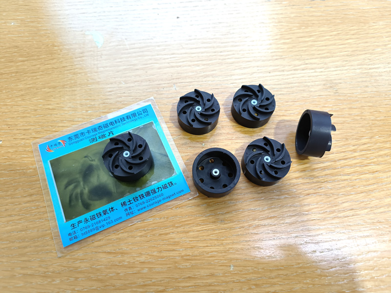 带螺旋叶轮注塑铁氧体磁性转子 OD 32.6mm